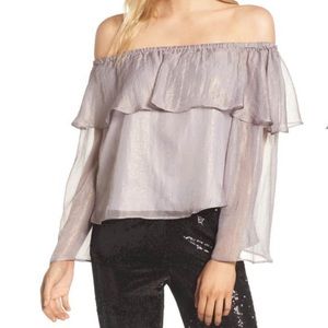 Cupcakes And Cashmere Off the Shoulder Blouse